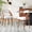 Beige, variant on Farini Set of 2 Wood Dining Chairs with Curved Backrest for Kitchen Dining Room, Black