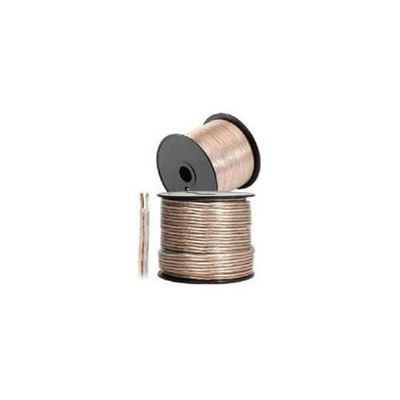 - 14AWG Clear Jacket Loud Speaker Wire Cable – 100 Feet