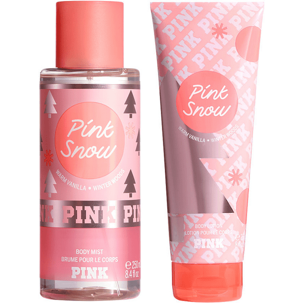 Victoria's Pink Snow Body Mist fl.oz. and Body Lotion 8fl. Set of 2 - Walmart.com