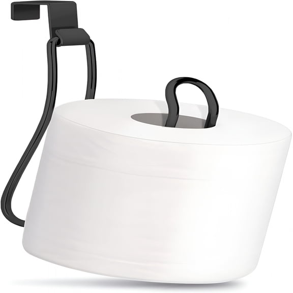 XIBUFE Over the Tank Toilet Paper Holder Black, No Drill Bathroom Storage