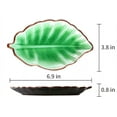 thumbnail image 2 of Soporte de cuchara de porcelana para encimera de cocina, 7 pulgadas, 2 piezas de soporte de cuchara de cerámica con forma de hoja verde, utensilios de cocina, decoración y accesorios de cocina de, 2 of 6