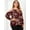Red, variant on U.Vomade New Fashion Versatile Ladies Top Elegant Floral Print Round Neck Cold Shoulder Sexy Beach Shirt Plus Size Ladies Tunic Top