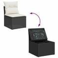 thumbnail image 6 of vidaXL Garden Sofa Set Black, Cream, 6 of 10