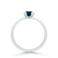 thumbnail image 2 of ANGARA Natural Semi Bezel-Set Sapphire Solitaire Engagement Ring in 14K White Gold for Women (Size-5mm) | September Birthstone, Anniversary, Jewelry Gift for Women | Natural Blue Sapphire Ring, 2 of 8