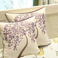 thumbnail image 3 of Funda de Almohada Cuadrada Decorativa KAIYANG de Lino y Algodón Bordada 18 Pulgadas Color Morado A, 3 of 5