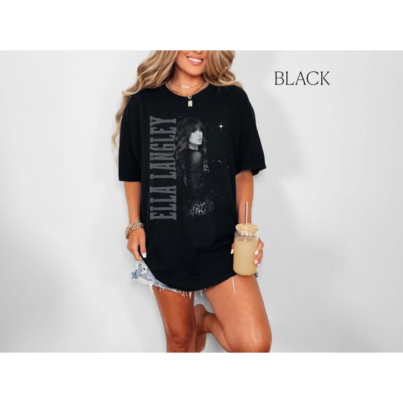 Ella Langley Vintage Graphic Tee, Country Music T-Shirt For Fan,Black Color,Size XL