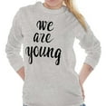 thumbnail image 4 of Young and Pretty Inspirational Lyrics Women Plus Size Long Sleeve Graphic Tee Brisco Brands 3X, 4 of 5