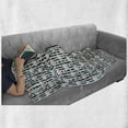 thumbnail image 5 of Air Balloon Soft Flannel Fleece Throw Blanket, Travel Adventures Clouds Doodle Striped Background, Cozy Plush for Indoor and Outdoor Use, 60" x 80", Multicolor, by Ambesonne, 5 of 5
