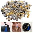 thumbnail image 1 of FUTUREORYY 150Pcs End Caps for Jewelry Making Assorted Color Round Cap Plastic Resin Alloy DIY Tassel Pendant Cord Ends, 1 of 5
