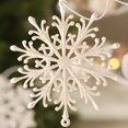 thumbnail image 1 of 40 copos de nieve con purpurina de 10 cm para colgar en el árbol de Navidad, decoración navideña para el hogar, 1 of 12