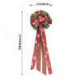 thumbnail image 2 of Large Christmas Tree Topper Christmas Bows Red Burlap Bow Christmas Tree Decoration Bow Box Ornament, 2 of 6