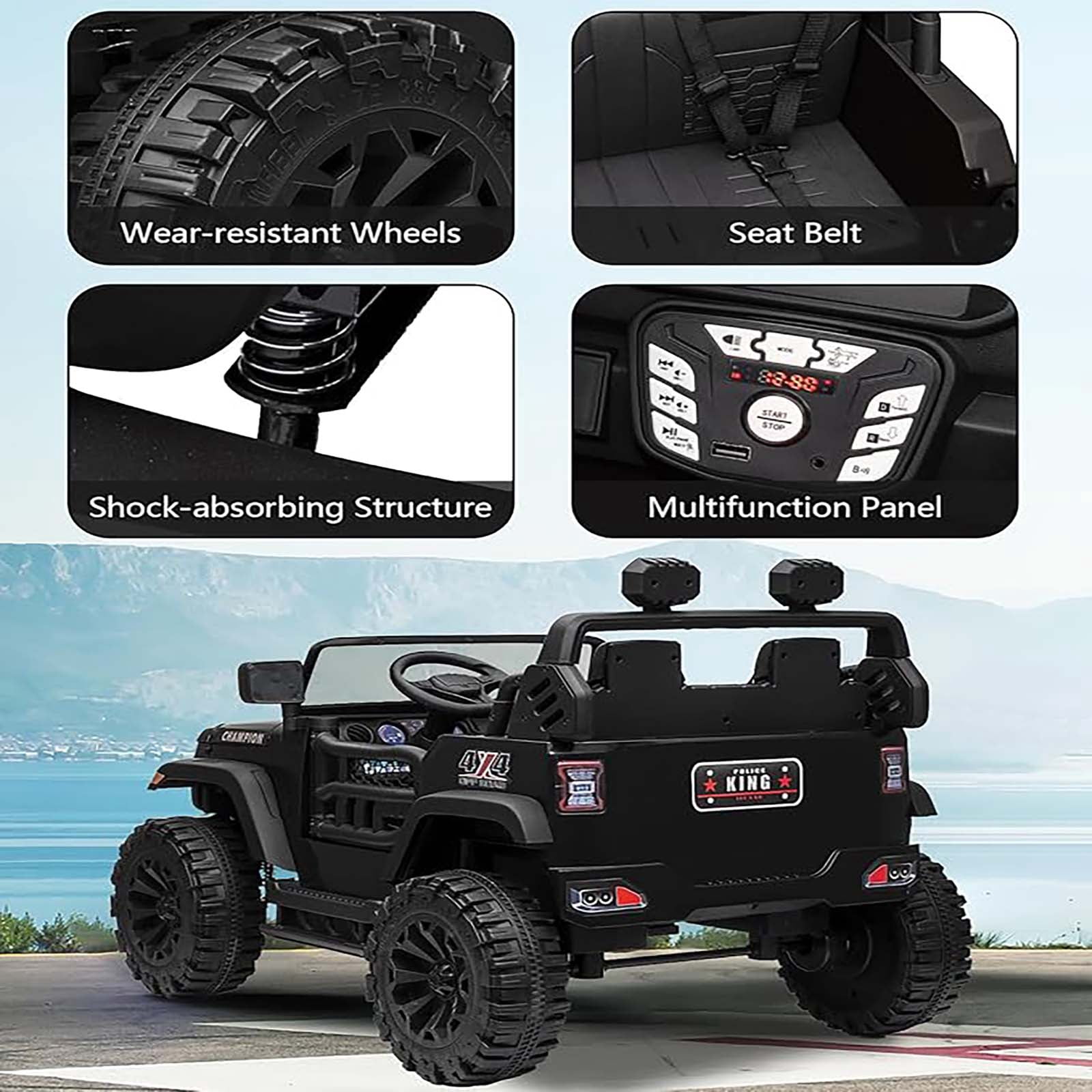1 Plastic + Metal Electric Stroller Jc308 Two-SeatVehicle) Longwei Battery: 24V7Ah Motor: 200W*2 Hongji 24V1000Ma