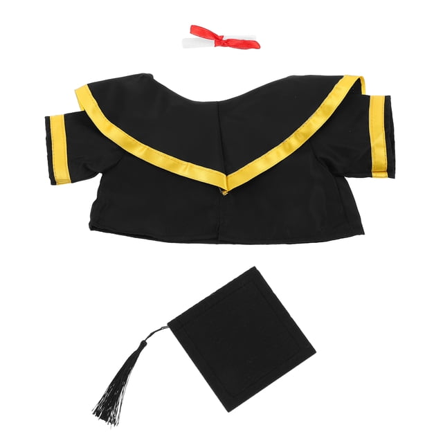 Handmade Plush Bear Graduation Outfit Set With Cap Shawl And Stuffed Animals Graduation Costume For Graduation Celebrations