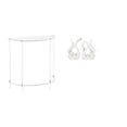 thumbnail image 1 of Mesita de noche de acrílico,Mesa auxiliar de acrílico transparente Mesa auxiliar transparente en capas,Mesa pequeña de acrílico,mesita de noche pequeña,compacta,Estatuas de cisnes,Estatua, 1 of 8