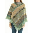 thumbnail image 2 of CoCopeaunts Ponchos for Women, Womens Ponchos and Wraps Winter Retro Stylish Poncho Shawl for Women, 2 of 6