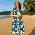 thumbnail image 5 of Spring Summer Dresses for Women 2025 - Sweet Dream Lamb Wedding Guest Dresses, Beach Vacation Clothes, Hawaiian Sundresses Casual Short Sleeve Dress for Women with Pockets, 5 of 7