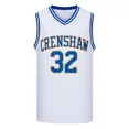 thumbnail image 4 of Camiseta deportiva de baloncesto Moive Crenshaw McCall #22 Wright #32, camisetas blancas, costura de secado rápido, bordado, 4 of 5