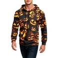 thumbnail image 6 of GrmtClth Mens Hoodie Halloween Cute Ghost Pumpkin Bat Witch All Over Print Fall Transition Tops Red 3XL, 6 of 8