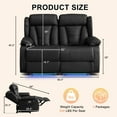 thumbnail image 4 of 58.3" Reclining Loveseat Sofa RV Loveseat Recliner Couch Home Theater Seating with Side Pockets for Living Room Manual RV Recliners for Travel Trailers, 4 of 8