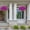 Purple, variant on 2-Pack 30CM Hanging Planters with Artificial Bougainvillea, Half-Round Coconut Fiber Baskets with Sturdy Iron Hangers for Indoor Outdoor