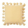 thumbnail image 1 of Dormify Decorative Throws Pillows Pillow in Chenille Knit Yellow | Yellow Solid, Fringe Tassels | 20" x 20"| Bedroom, Living Room, Kid's Room, College Dorm and Gift, 1 of 3