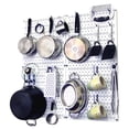 thumbnail image 7 of Wall Control Kitchen Pegboard Organizer Pots and Pans Pegboard Pack Storage and Organization Kit with Red Pegboard and Blue Accessories, 7 of 7