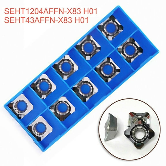 10Pcs SEHT1204AFFN-X83 H01 Insert SEHT 43 AFFN-83 Milling Insert 45 Degree For Aluminum Highlight Metalworking Tools Accessories
