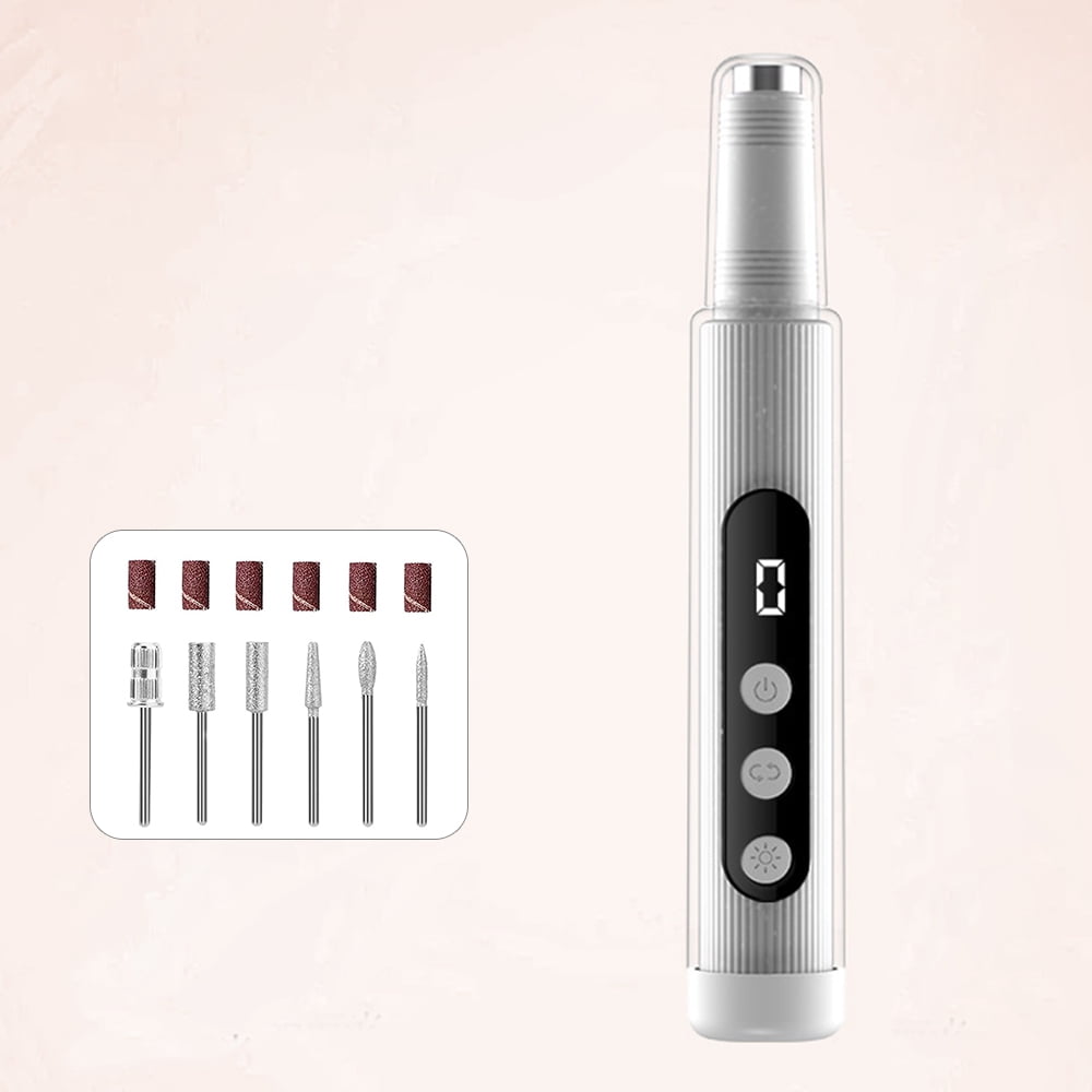 Professional Nail Lathe Rechargeable Nail Drill with UV Lamp Electric Nail File Manicure Machine 18000 rpm