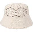 thumbnail image 4 of Women Cotton Bucket Hat Handmade Crochet Knit Floral Summer Bucket Hats, 4 of 6