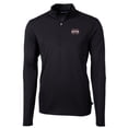 thumbnail image 2 of Men's Cutter & Buck Black Mississippi State Bulldogs Big & Tall Virtue Eco Pique Recycled Quarter-Zip Pullover Top, 2 of 3