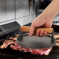 thumbnail image 2 of 1Set Iron Wood Square Meat Press for Home Kitchen Outdoor Grilling Cooking Parties, 2 of 8