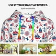 thumbnail image 4 of Lsque Happy Columbus Day Pattern Casual Women's Hoodie,Hooded Sweatshirt with Kangaroo Pocket,Pullover Hoodie with Eye-catching Drawstrings-Large, 4 of 7