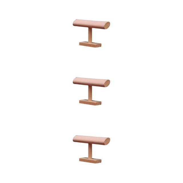 Baohd Jewelry Display Rack | Showcase Bracelet Collection Durable And Eco-friendly Wood Bracelet Display Display Stand Beige 3Set