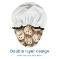 thumbnail image 4 of Shower Caps,Cute Hedgehog Pattern Waterproof Shower Cap for Women 4 Pieces,Double Reusable Hair Cover for Shower PEVA Elastic Stretch Hem, 4 of 7