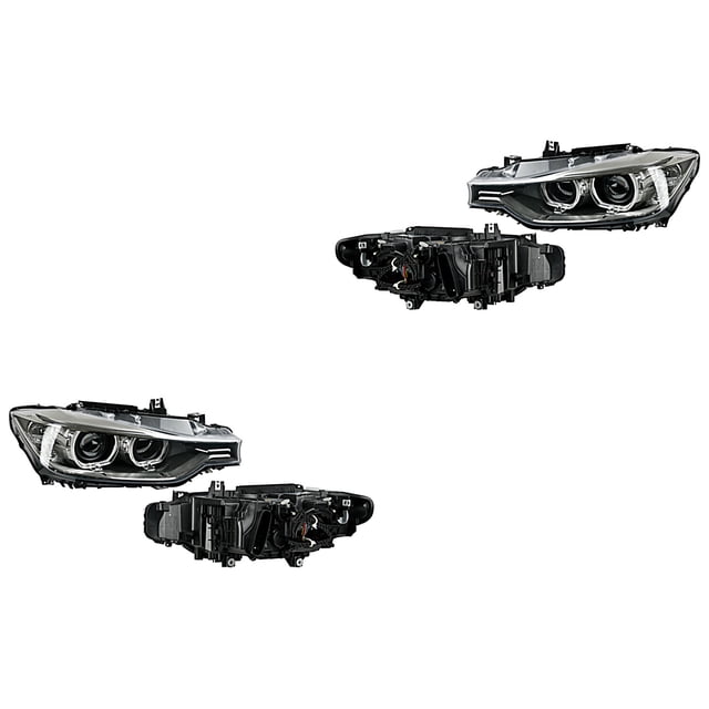 Par de Faros 328i 2013 A 2015 Bmw Eléctrico P/Foco Xenón C/Leds DEPO .