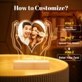 thumbnail image 4 of Clearance Sale Personalized Acrylic Night Light with Custom Photo – Romantic LED Picture Frame for Couples, Anniversary, Wedding, Valentine's Day Gift for Him & Her, 4 of 7
