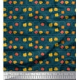 thumbnail image 1 of Soimoi Cotton Duck Fabric Square & Floral Artistic Printed Craft Fabric by the Yard 42 Inch Wide, 1 of 1