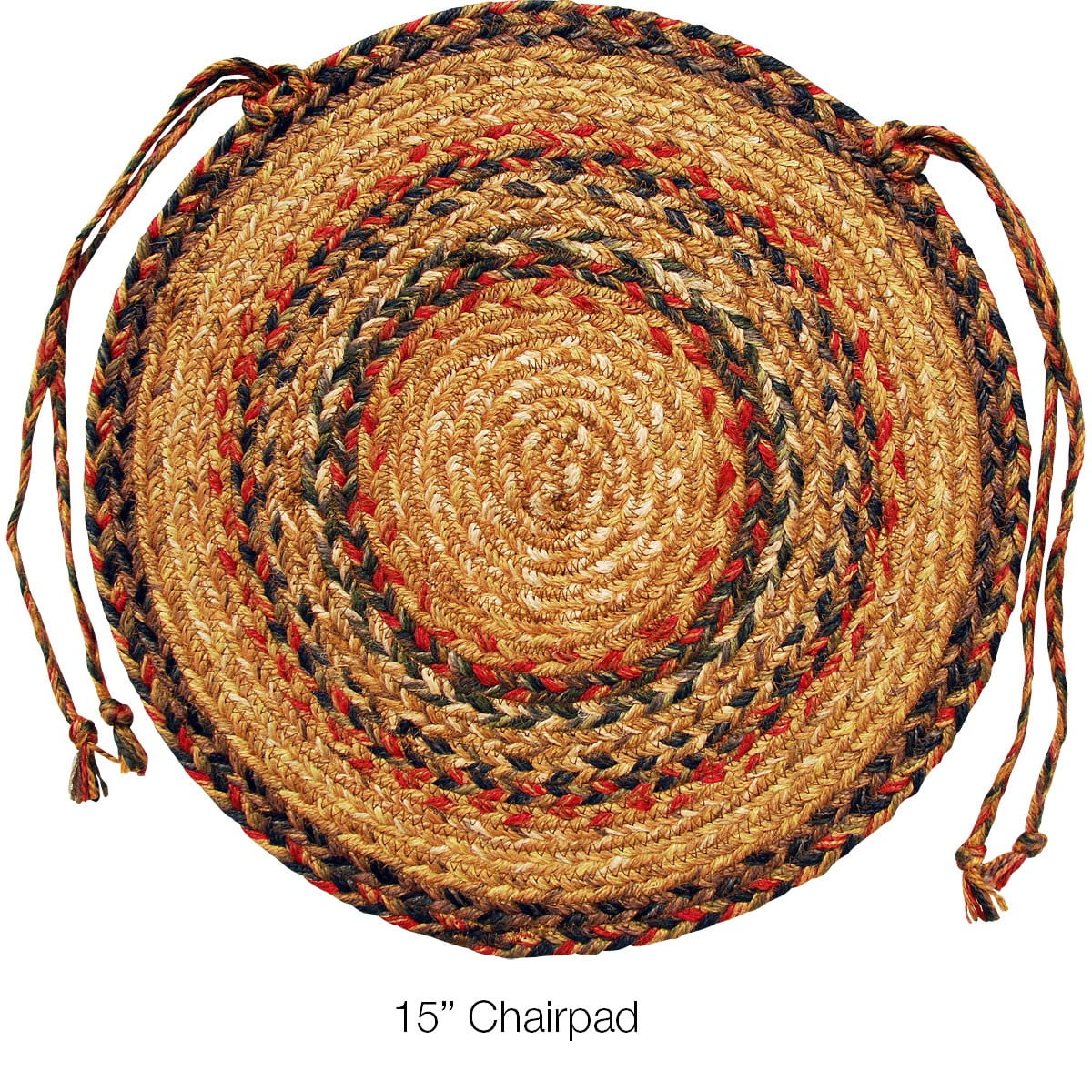 Timber Trail Braided Chair Pads - Round - 15" (Set of 4) - Walmart.com