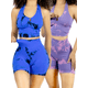 thumbnail image 1 of Set De Dos Conjunto Deportivo Casual Mujer Short y Blusa Stretch Tye-Dye Comodidad y Estilo UNITALLA, 1 of 5
