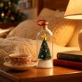 thumbnail image 5 of Recordable Luminous Christmas Tree Wishing Bottle, Light Up Mini Christmas Tree Glass Bottle Ornament, Voice Message LED Warm Light Tabletop Keepsake Jar with Ribbon, Holiday Xmas Gift Set, 5 of 8