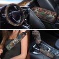 thumbnail image 3 of Uorisanigo Deer American Flag Car Front Back Seat Covers Full Set with Steering Wheel Protector Seat Belt Shoulder Pad Armrest Cushion Headrest Gear Shift & Handbrake Covers Keychain,18 Pieces, 3 of 7