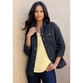 thumbnail image 6 of Roaman's Women's Plus Size Boyfriend Stretch Denim Jacket, 6 of 6