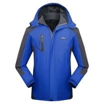 Miluxas 2025 Clearance! Men's Lightweight Waterproof Hooded Rain Jacket Clearance Outdoor Raincoat Shell Jacket for Hiking Travel