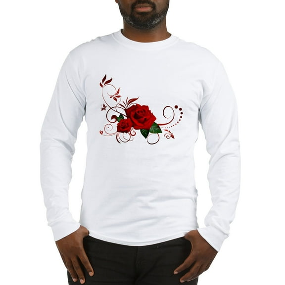 CafePress - Red Roses Long Sleeve T Shirt - Unisex Cotton Long Sleeve T-Shirt