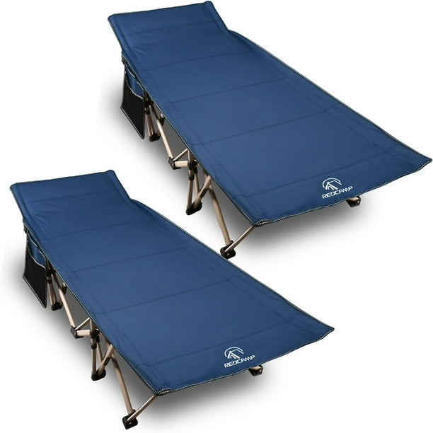 REDCAMP 2 Pack Folding Camping Cots for Adults 500lbs, Double Layer