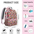 thumbnail image 6 of Wild Bear Student Backpack – Brown Polar Bear Cartoon Print With Winter Forest Hunting Pattern, 6 of 6