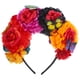 thumbnail image 1 of Tocado del Día de Muertos, corona de flores, diadema de flores, tocado de flores para festivales, 1 of 8