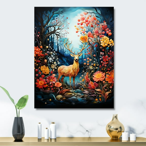 Designart "Bohemian captivate Forest Tapestry I" Abstract Metal Wall Decor