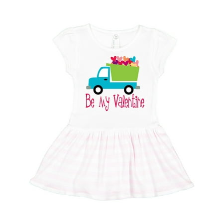 

Inktastic Be My Valentine Heart Truck Gift Toddler Girl Dress