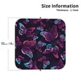 thumbnail image 3 of Kll Square Drink Coasters Set Of 4,Pu Leather Absorbent Coasters Set Decorative Coffee Cup Coasters Housewarming Gift For Home Decor-Purple Butterfly, 3 of 9